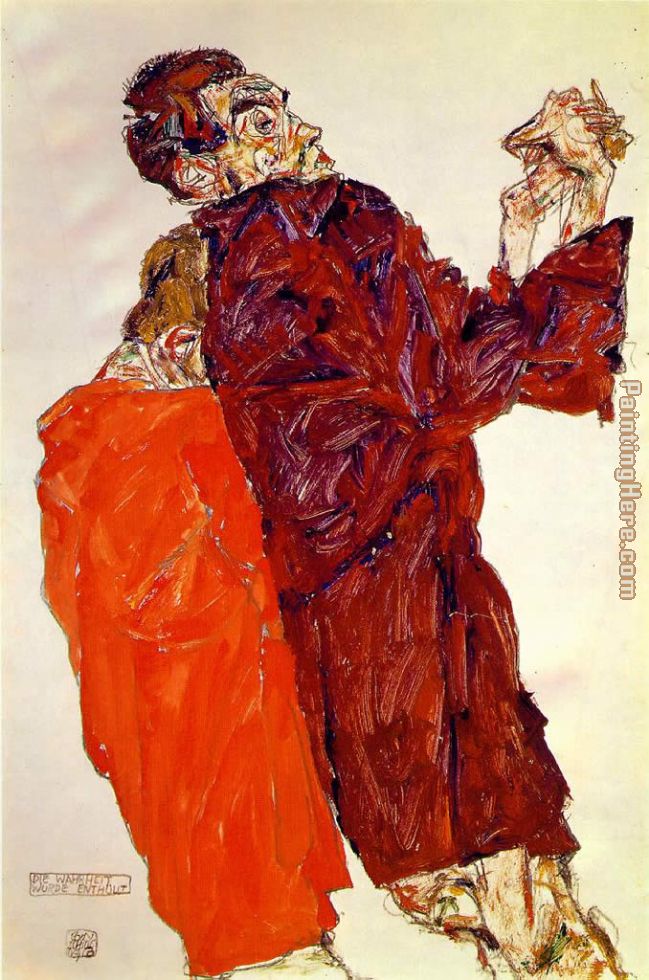 The Truth Unveiled painting - Egon Schiele The Truth Unveiled art painting